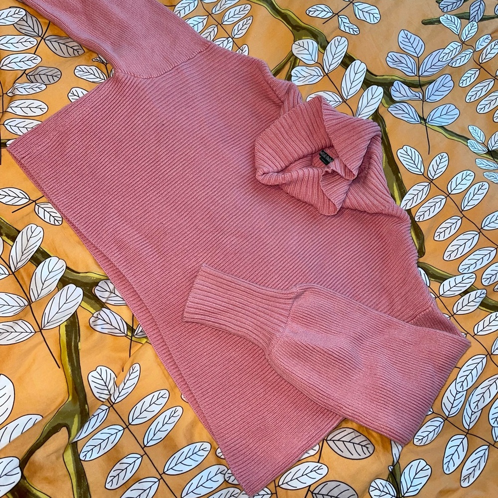 Coral Wild Fable Cropped Sweater Size L